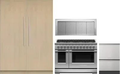 5 Piece Package Includes Refrigerator, Freezer, Range, Hood And Dishwasher
